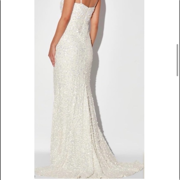 Lulus At Last White Sequin Mermaid Maxi Dress - Picture 9 of 17